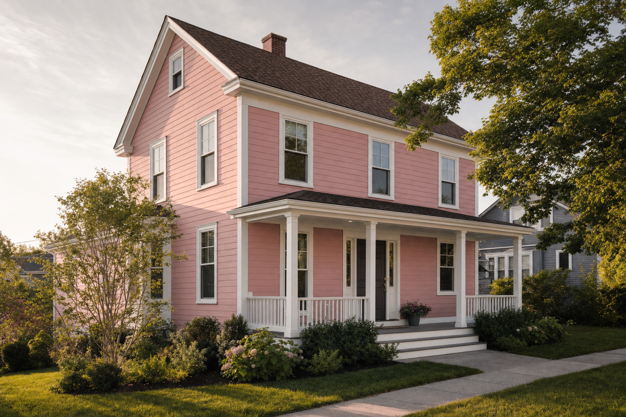 Gilman Rose by Valspar on exterior