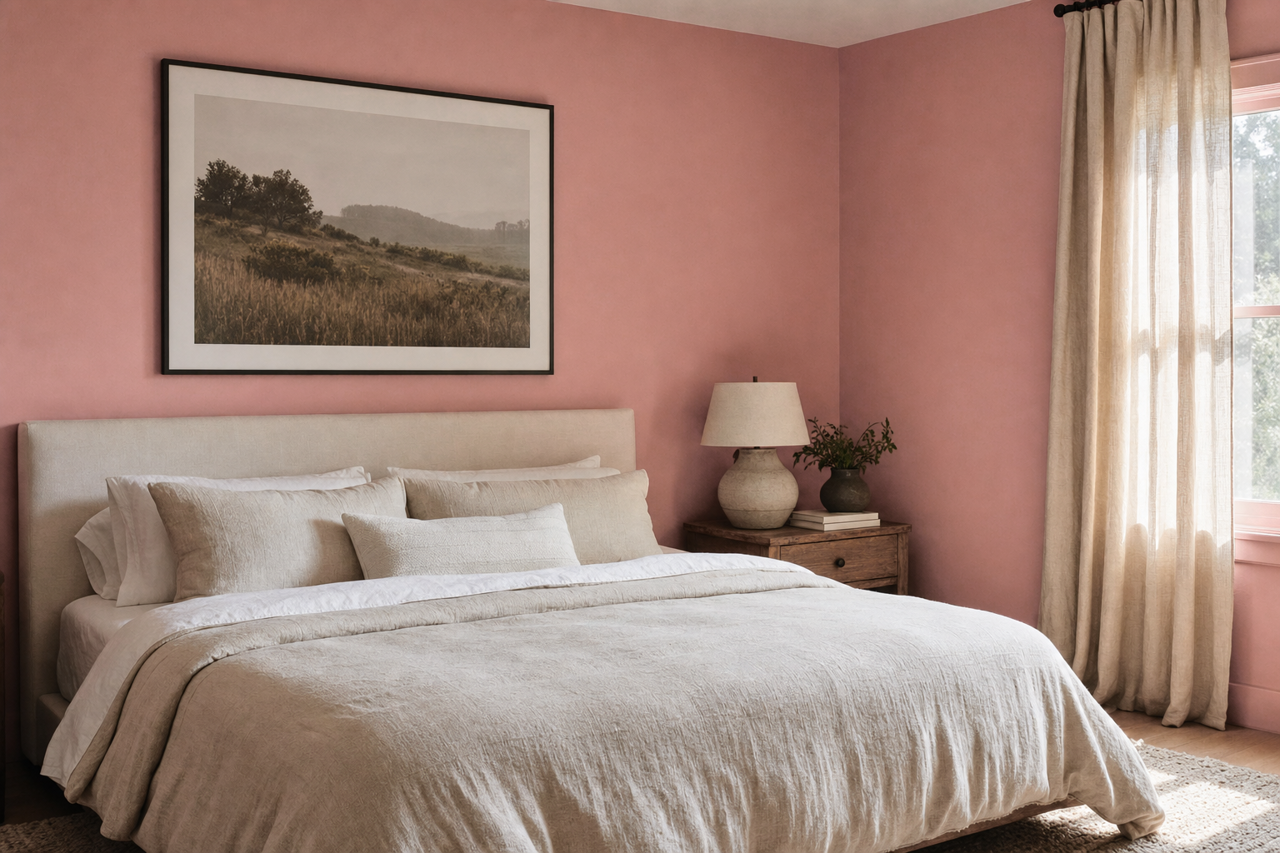 Gilman Rose by Valspar on interiors
