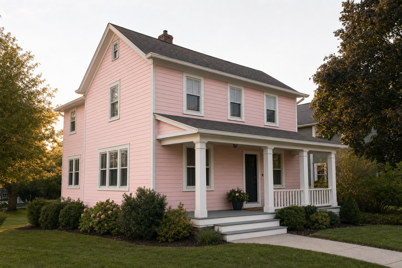Soft Pink by Valspar on exterior