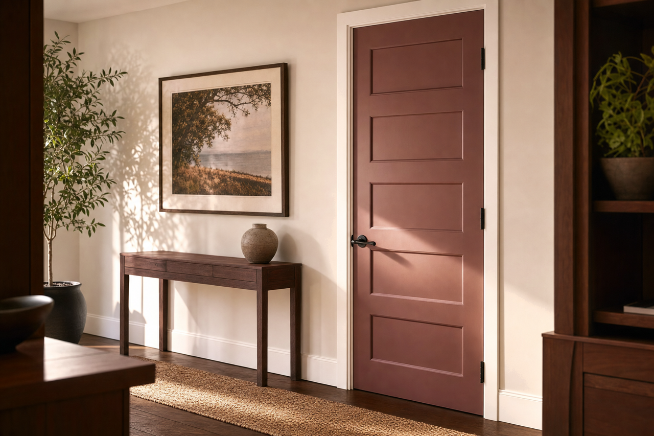 Smoky Hazelnut by Valspar on interior-doors