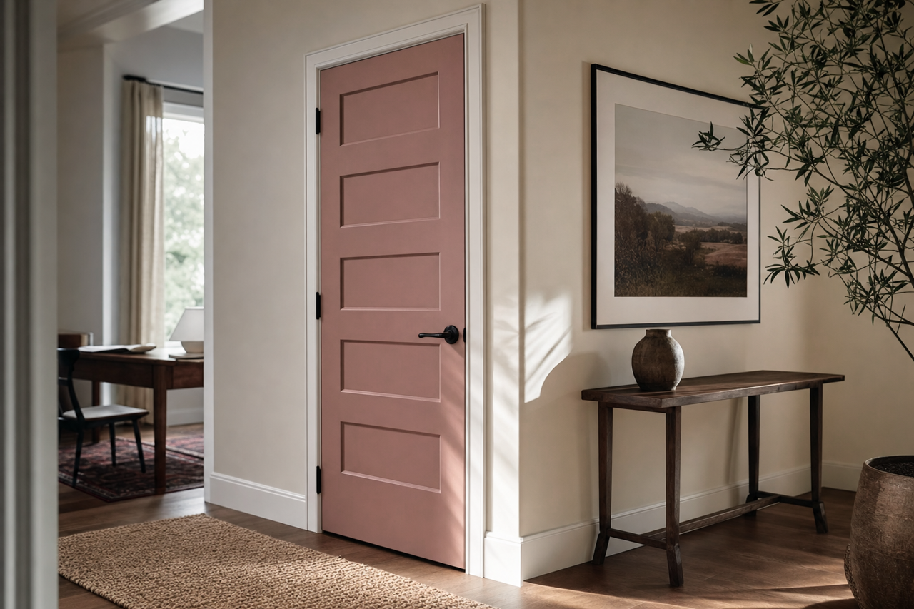 Clay Dusk by Valspar on interior-doors