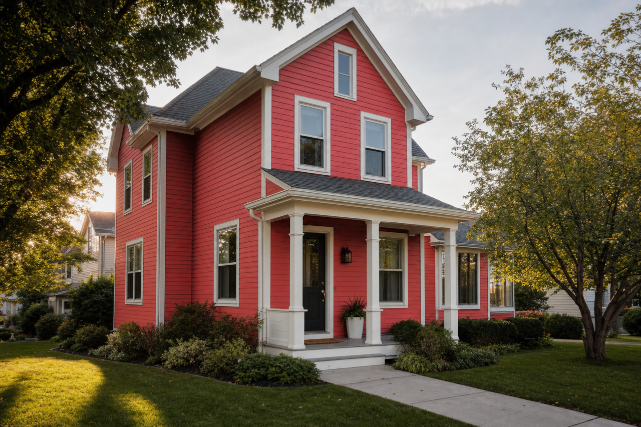 Oh So Red by Valspar on exterior
