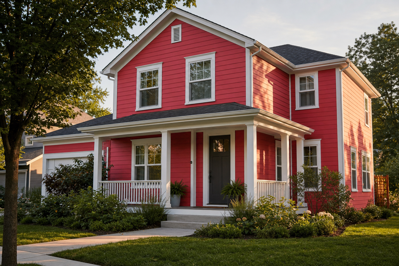 Classic Red by Valspar on exterior