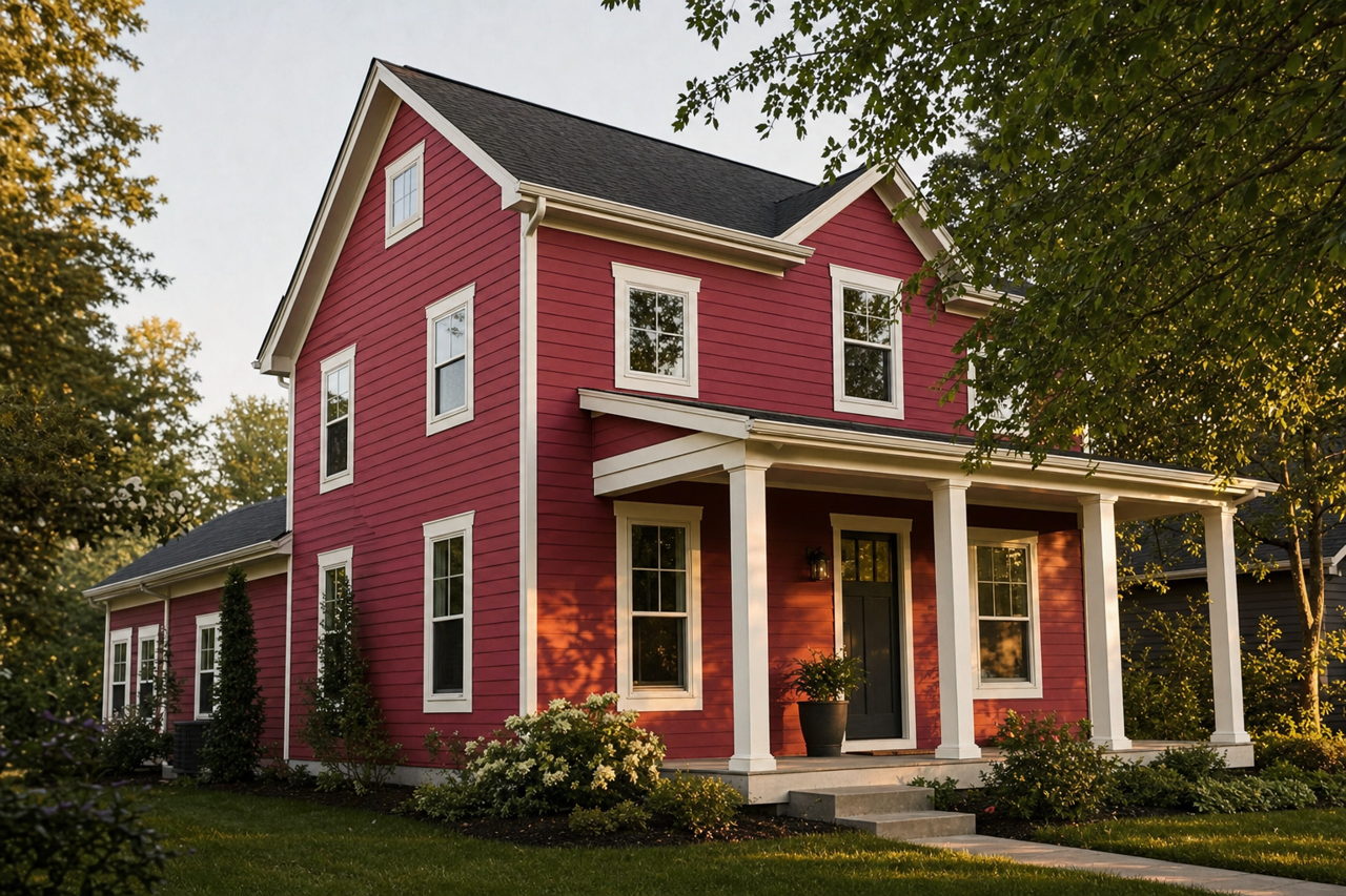 Radiant Red by Valspar on exterior