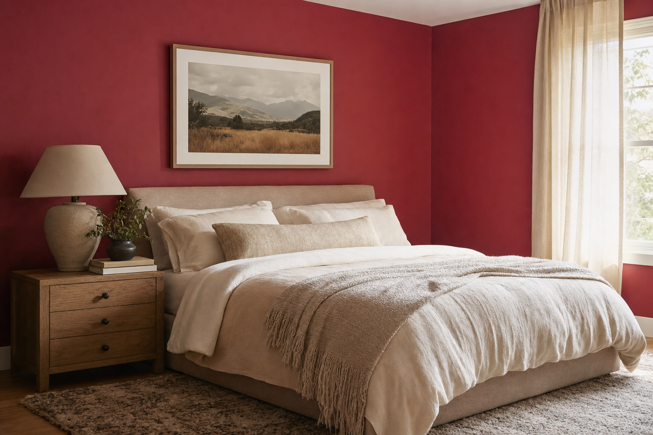 Cut Ruby by Valspar on interiors