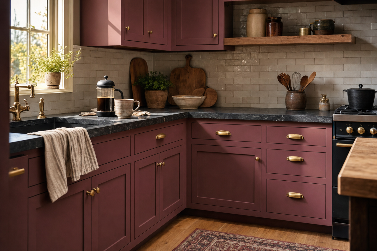 Moving Melody by Valspar on cabinets