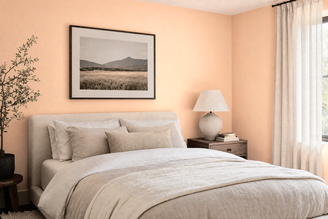 Melon by Benjamin Moore on interiors