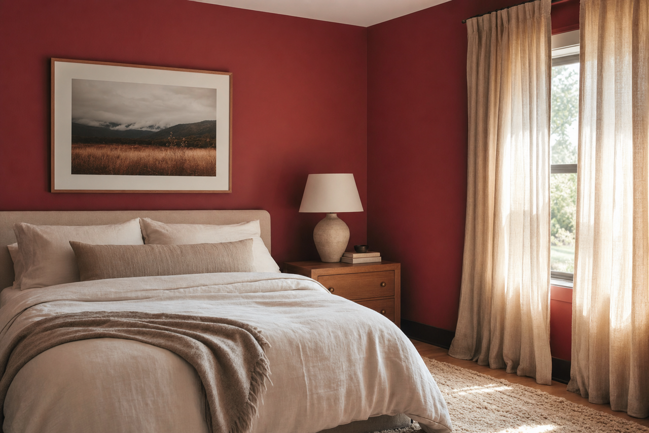 Heirloom Red by Valspar on interiors