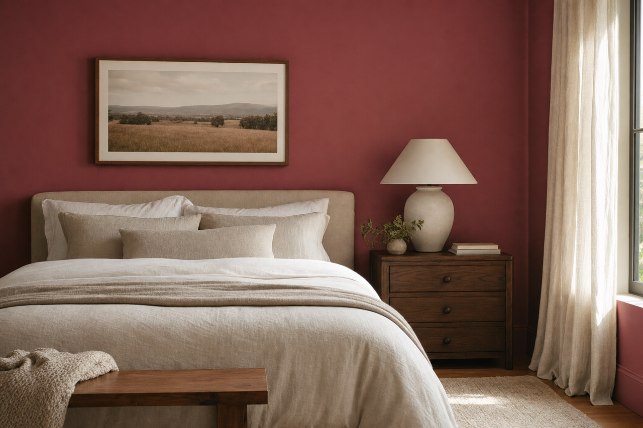Perennial Red by Valspar on interiors