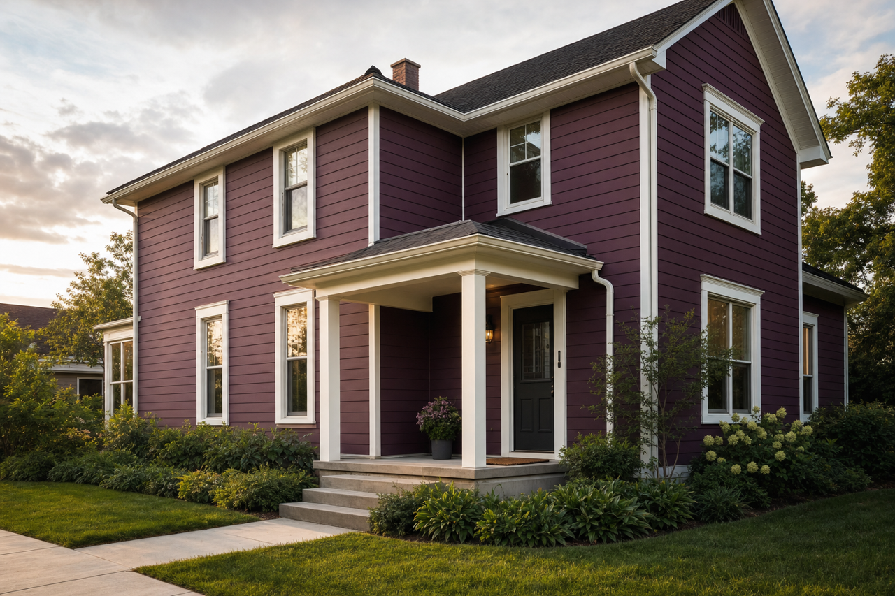 Poetic Purple by Valspar on exterior