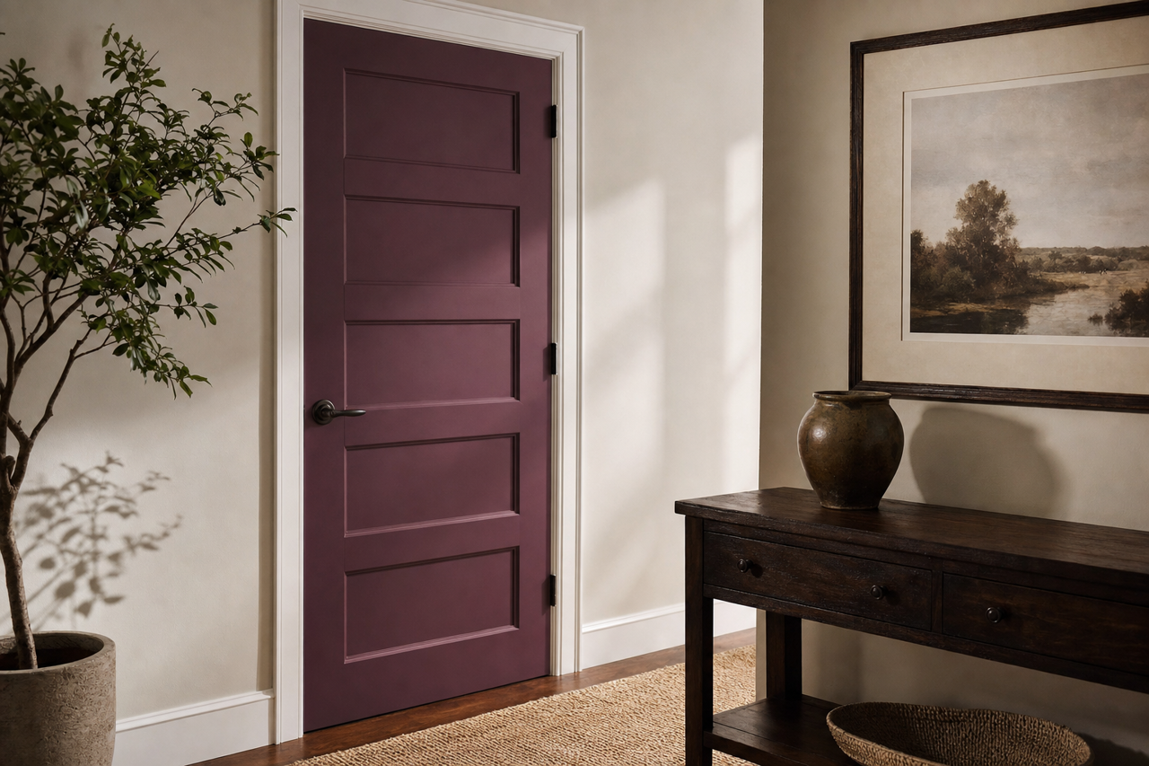 Poetic Purple by Valspar on interior-doors