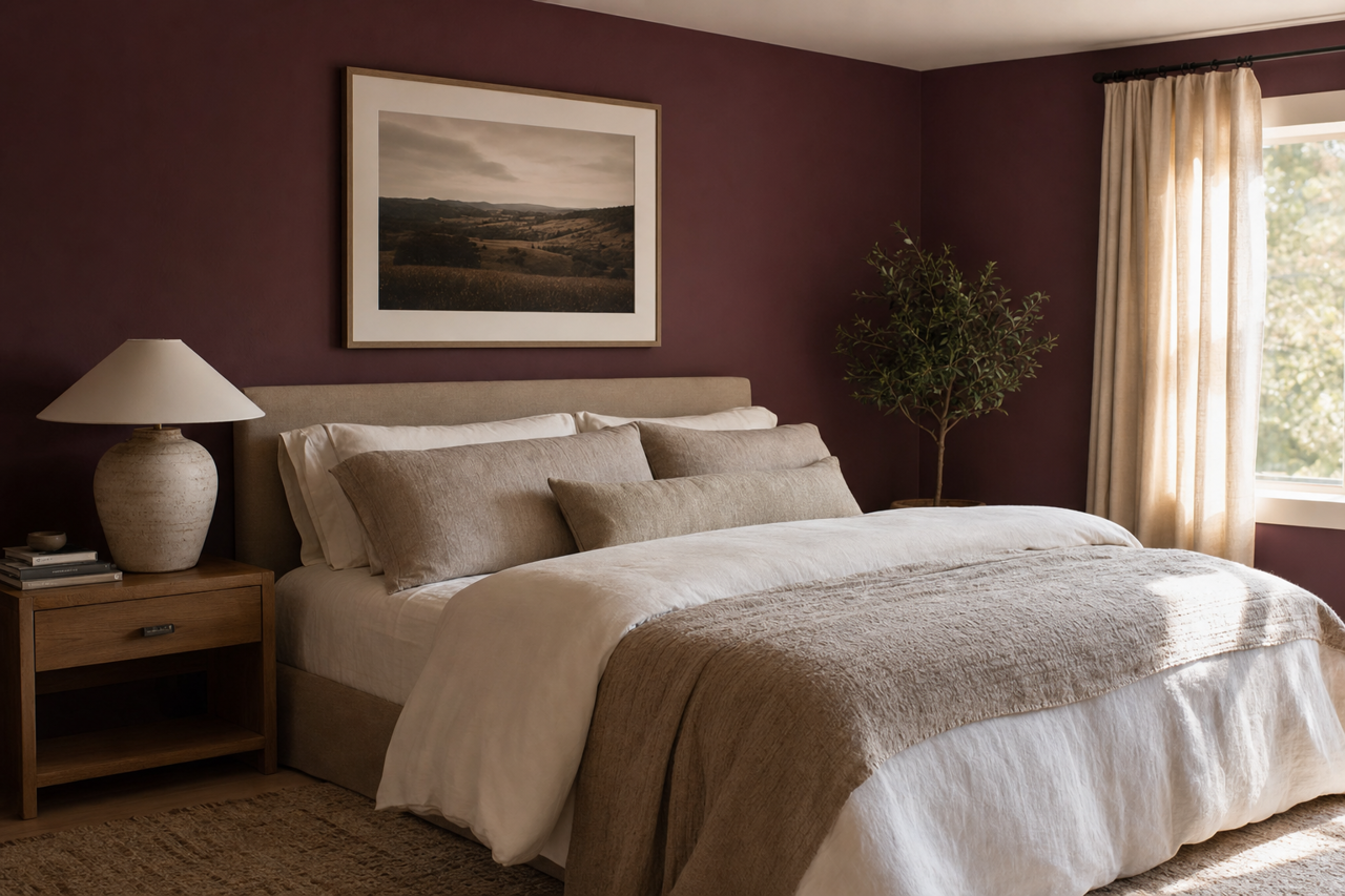 Poetic Purple by Valspar on interiors