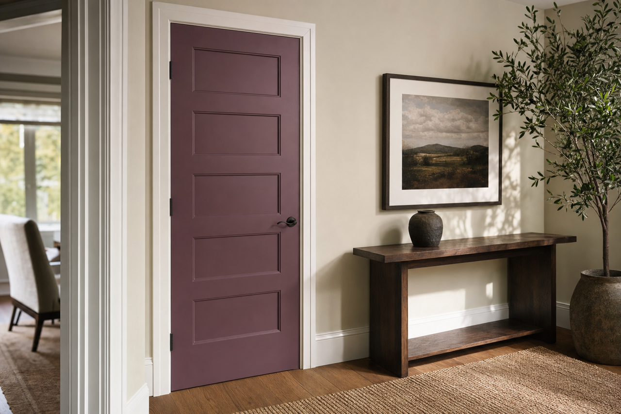 Gypsy Rouge by Valspar on interior-doors