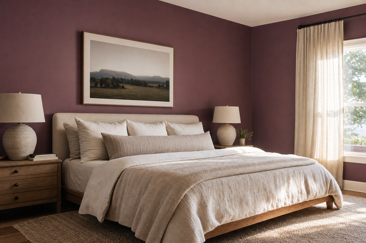Gypsy Rouge by Valspar on interiors