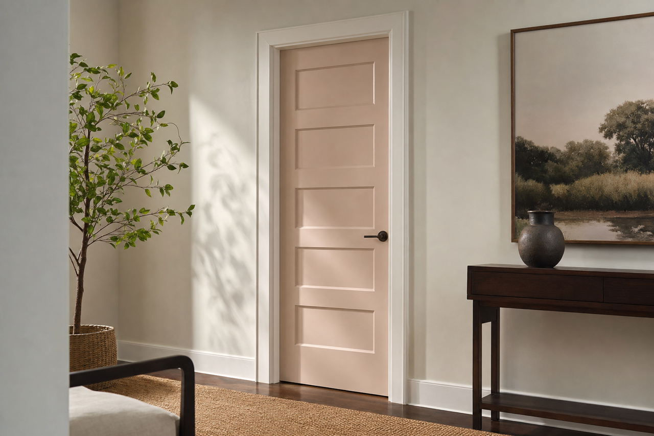Rose by Benjamin Moore on interior-doors