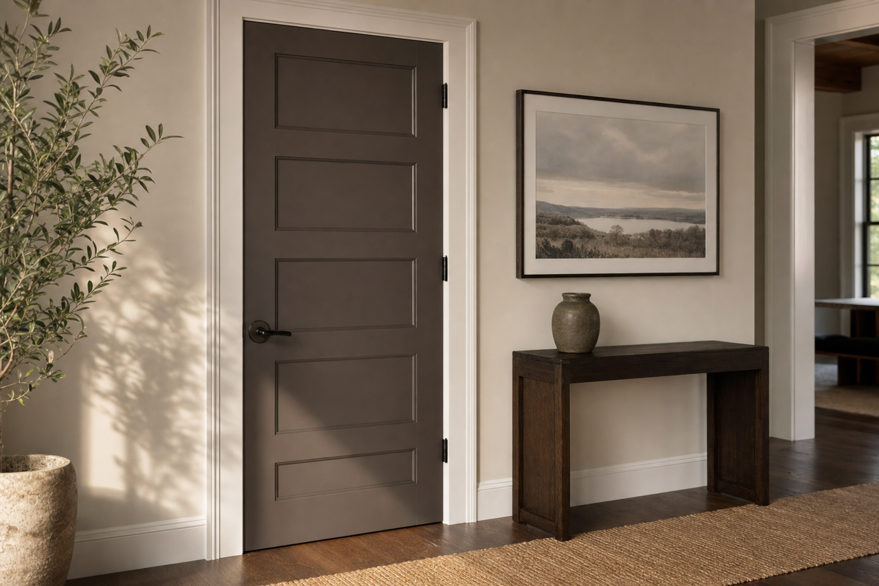 Brown Velvet by Valspar on interior-doors