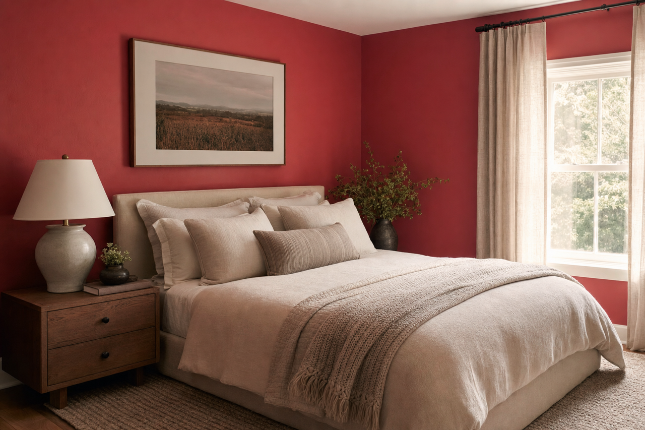 Fabulous Red by Valspar on interiors