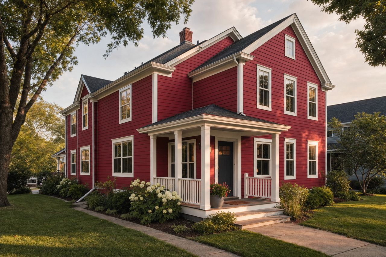Quite Red by Valspar on exterior