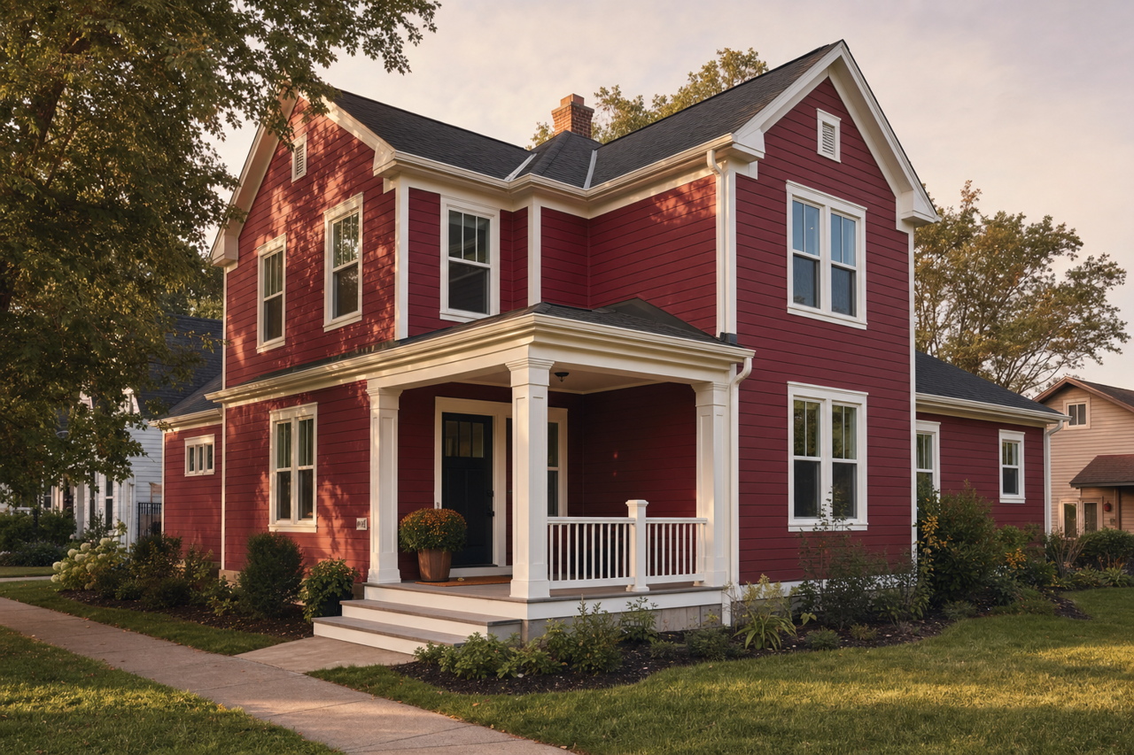 Posh Red by Valspar on exterior