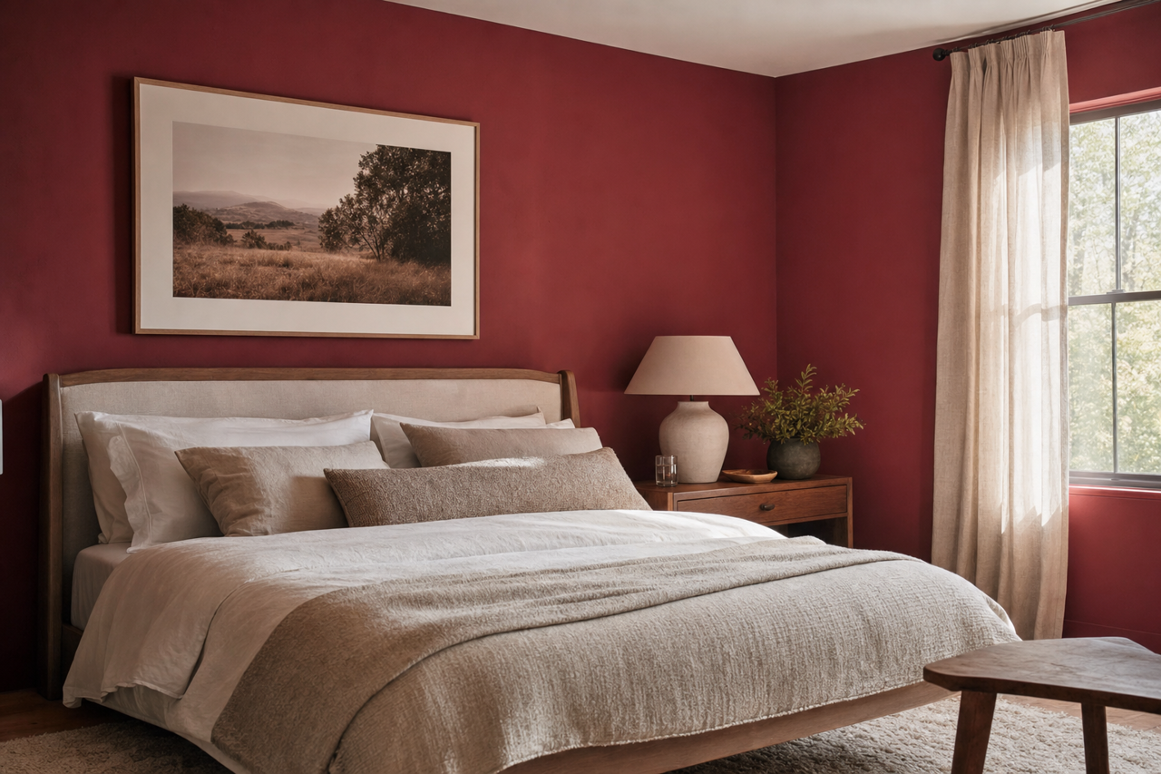 Posh Red by Valspar on interiors