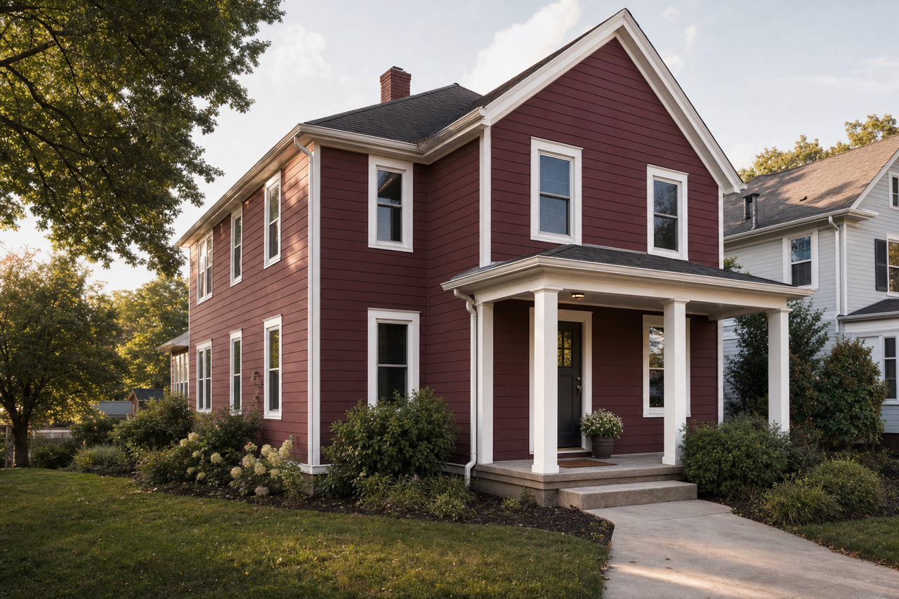 Royal Garnet by Valspar on exterior