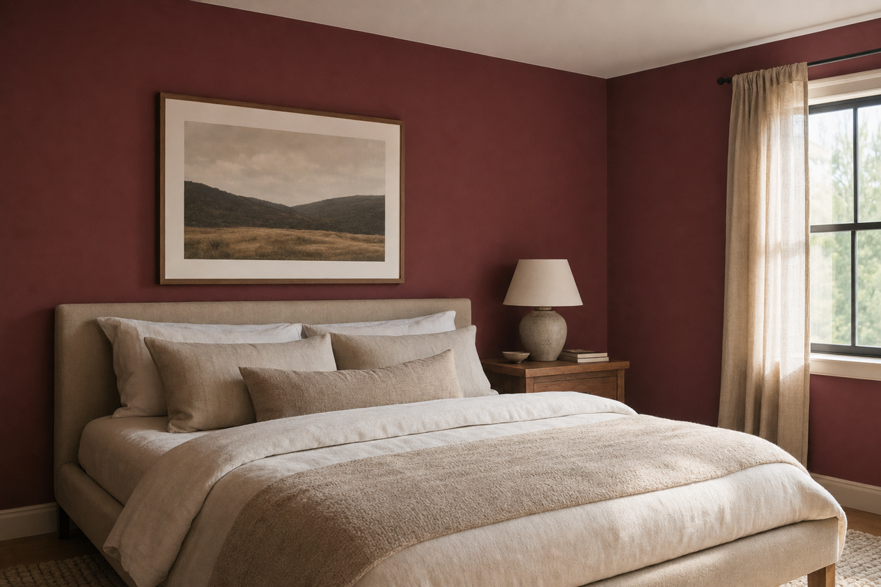 Royal Garnet by Valspar on interiors