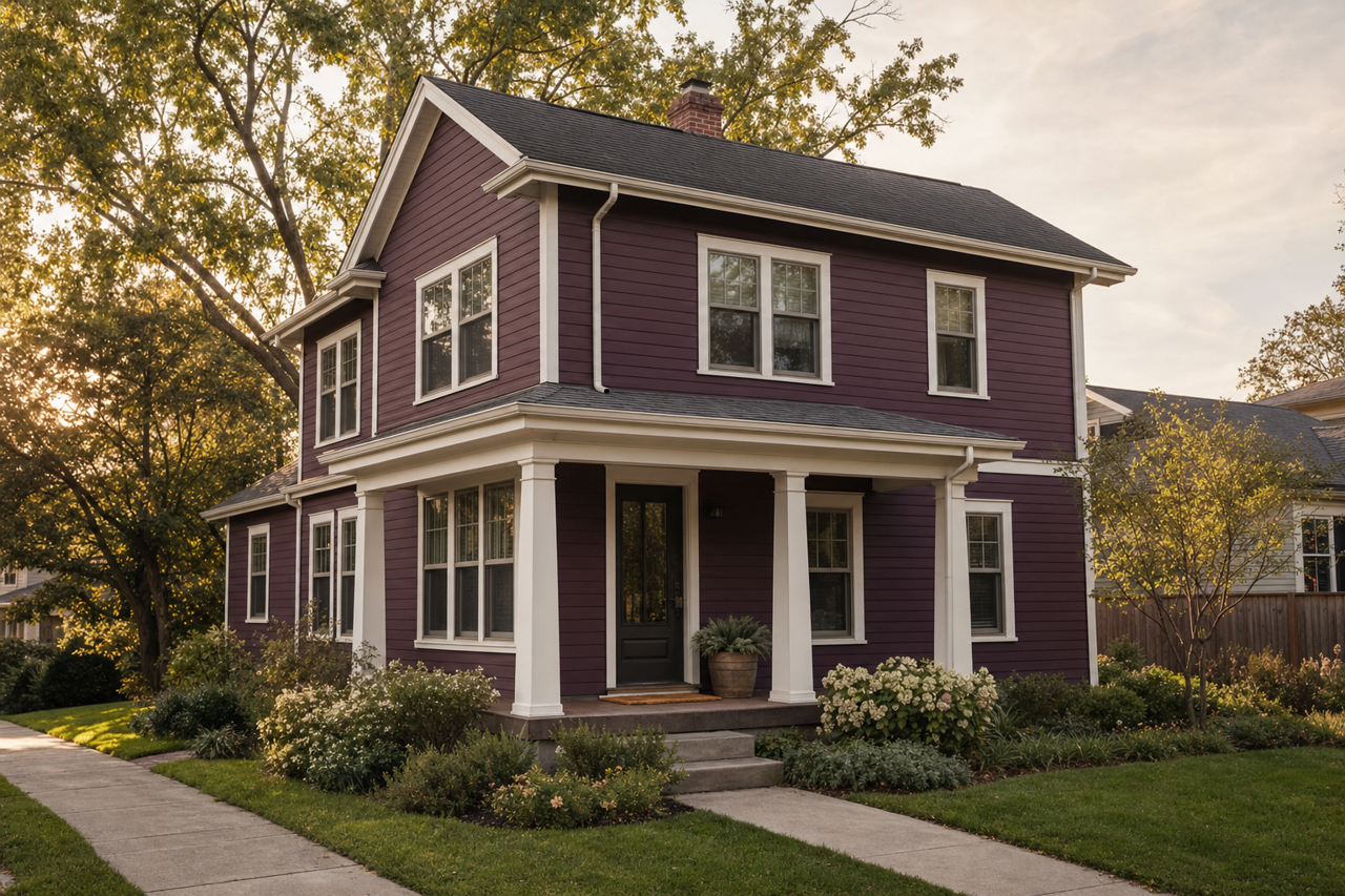 Perfect Plum by Valspar on exterior