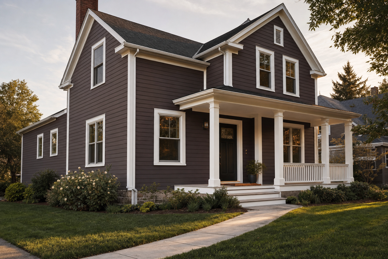 Antique Burgundy by Valspar on exterior