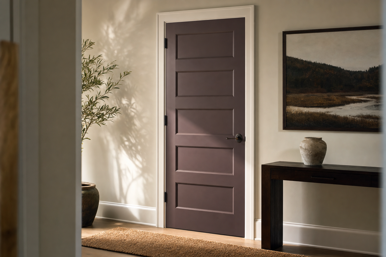 Antique Burgundy by Valspar on interior-doors