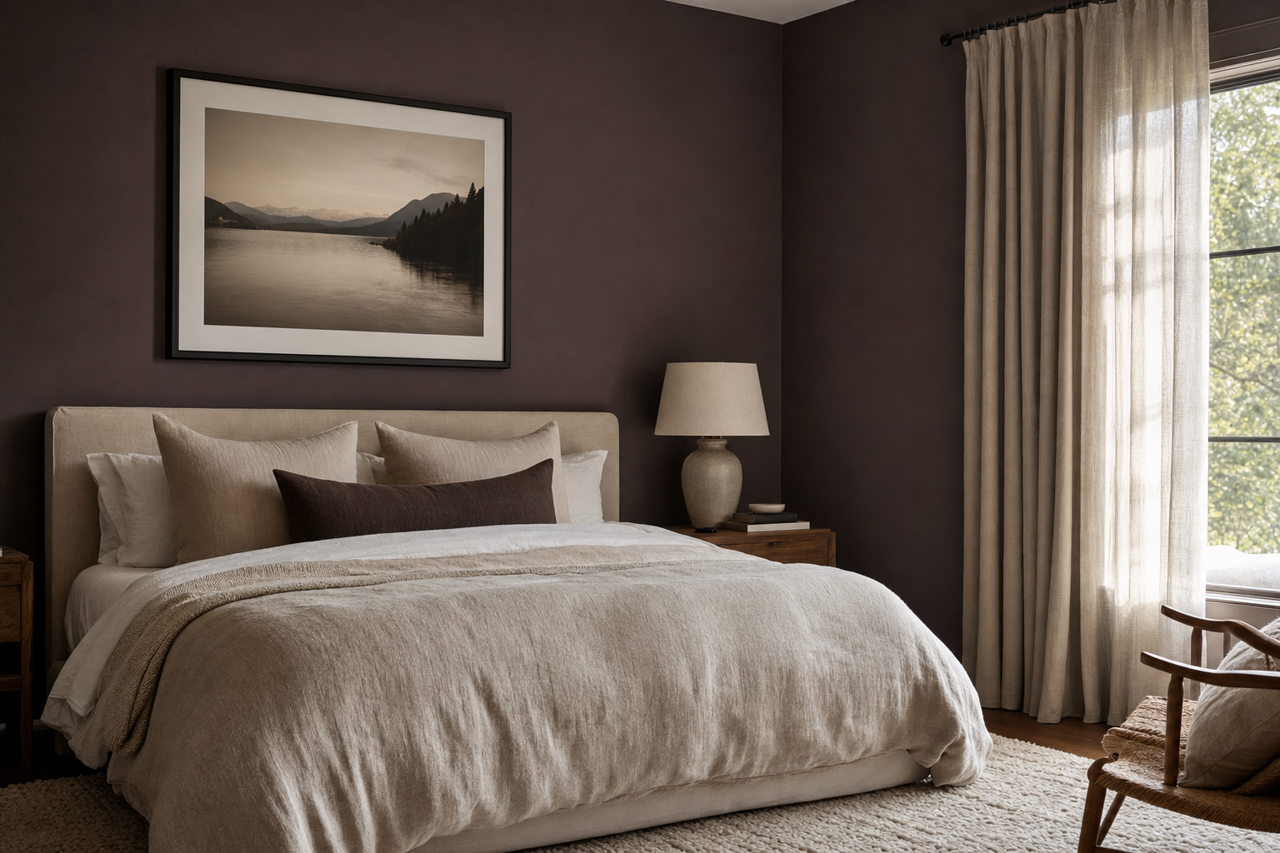 Antique Burgundy by Valspar on interiors