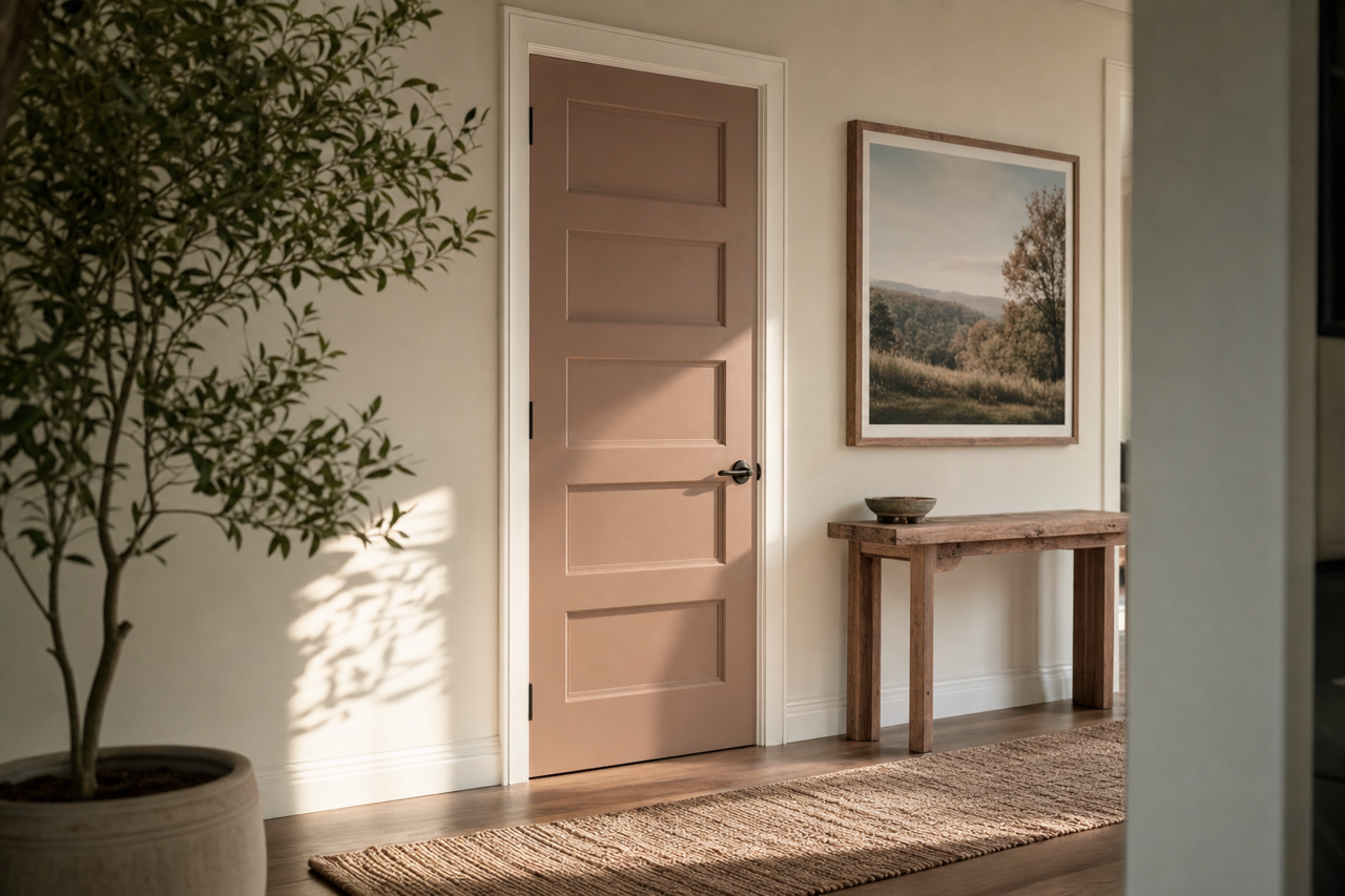 Taupetone by Benjamin Moore on interior-doors