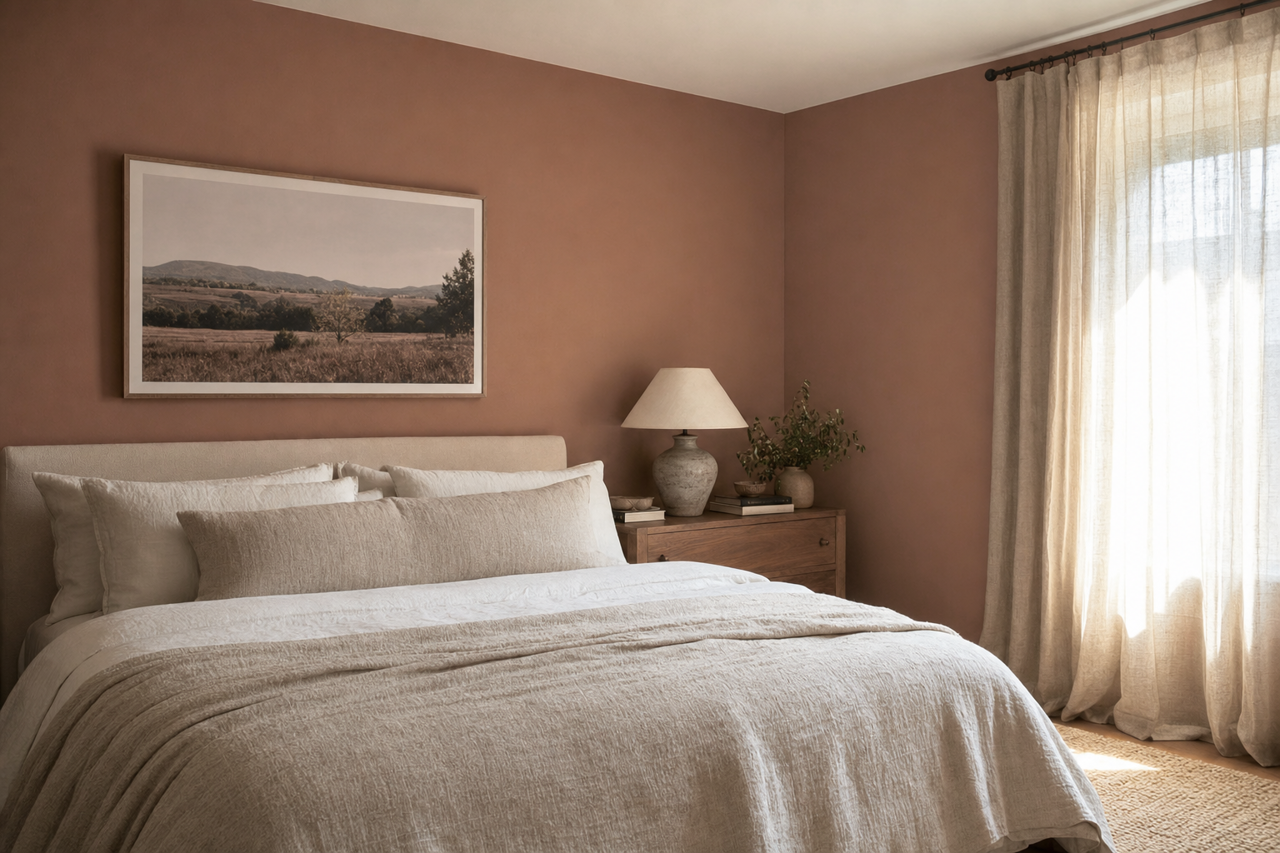 Chocolate by Benjamin Moore on interiors