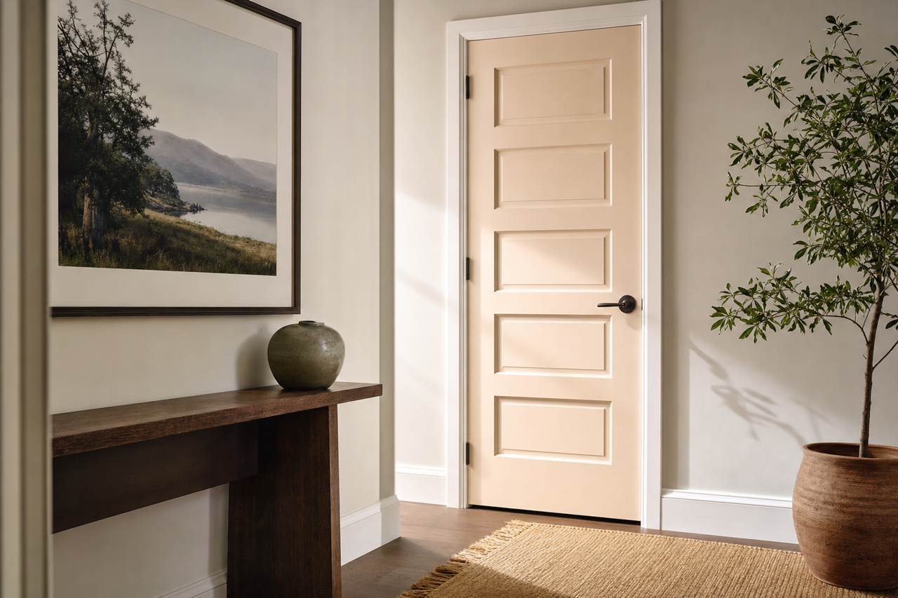 Dusty by Benjamin Moore on interior-doors