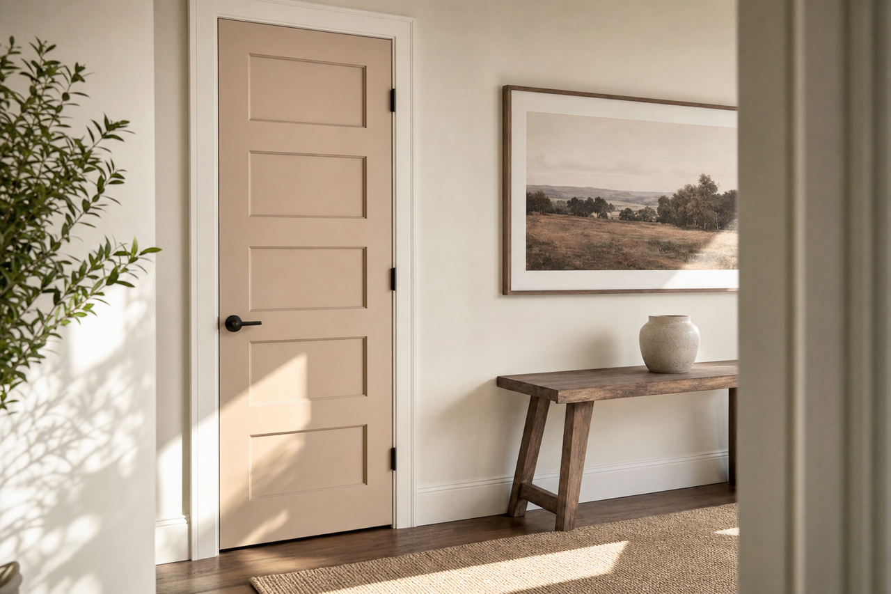 Dellwood Sand by Benjamin Moore on interior-doors