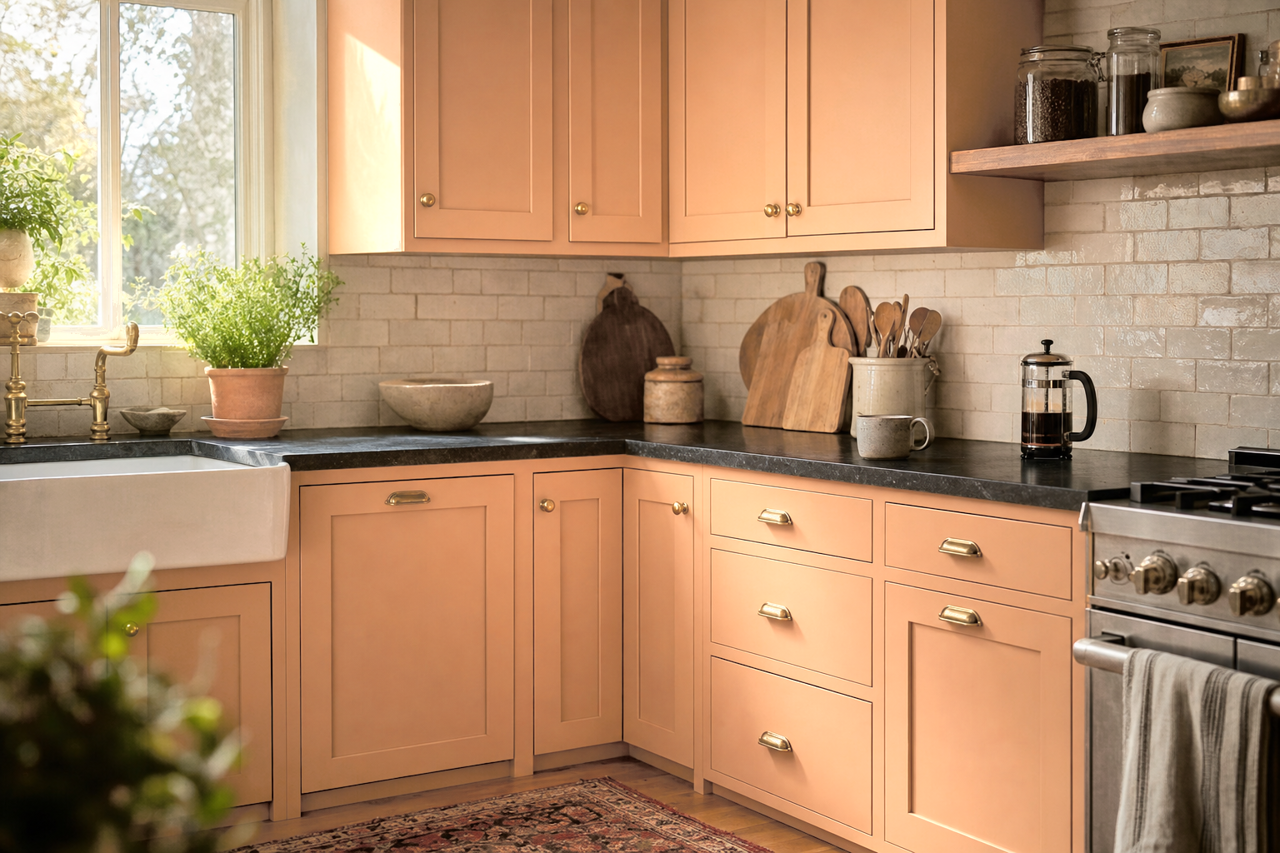 Casabella by Benjamin Moore on cabinets