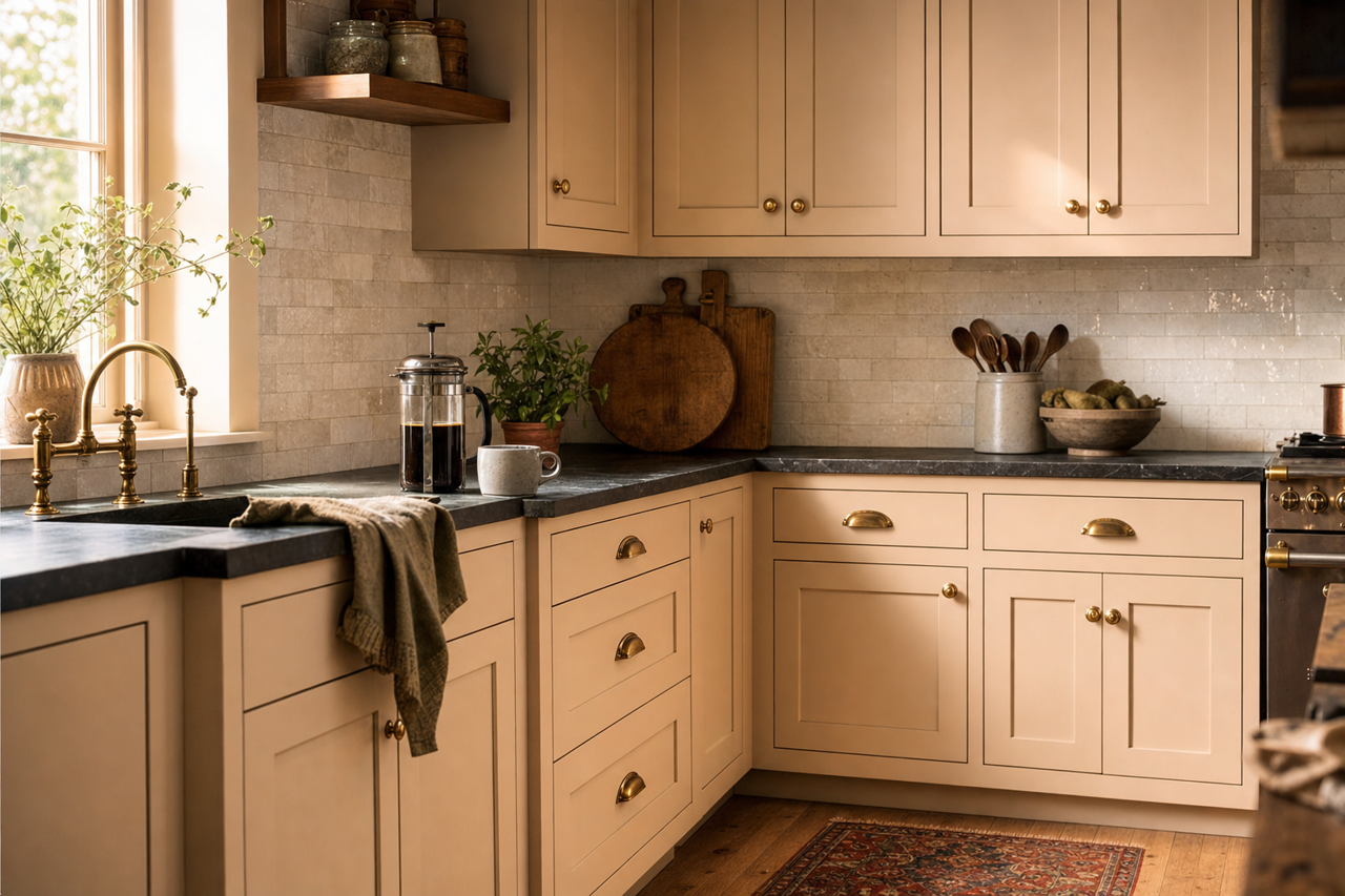 Tucson by Benjamin Moore on cabinets