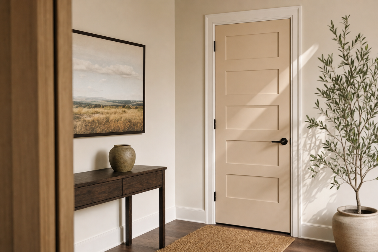 Chocolate Mousse by Benjamin Moore on interior-doors