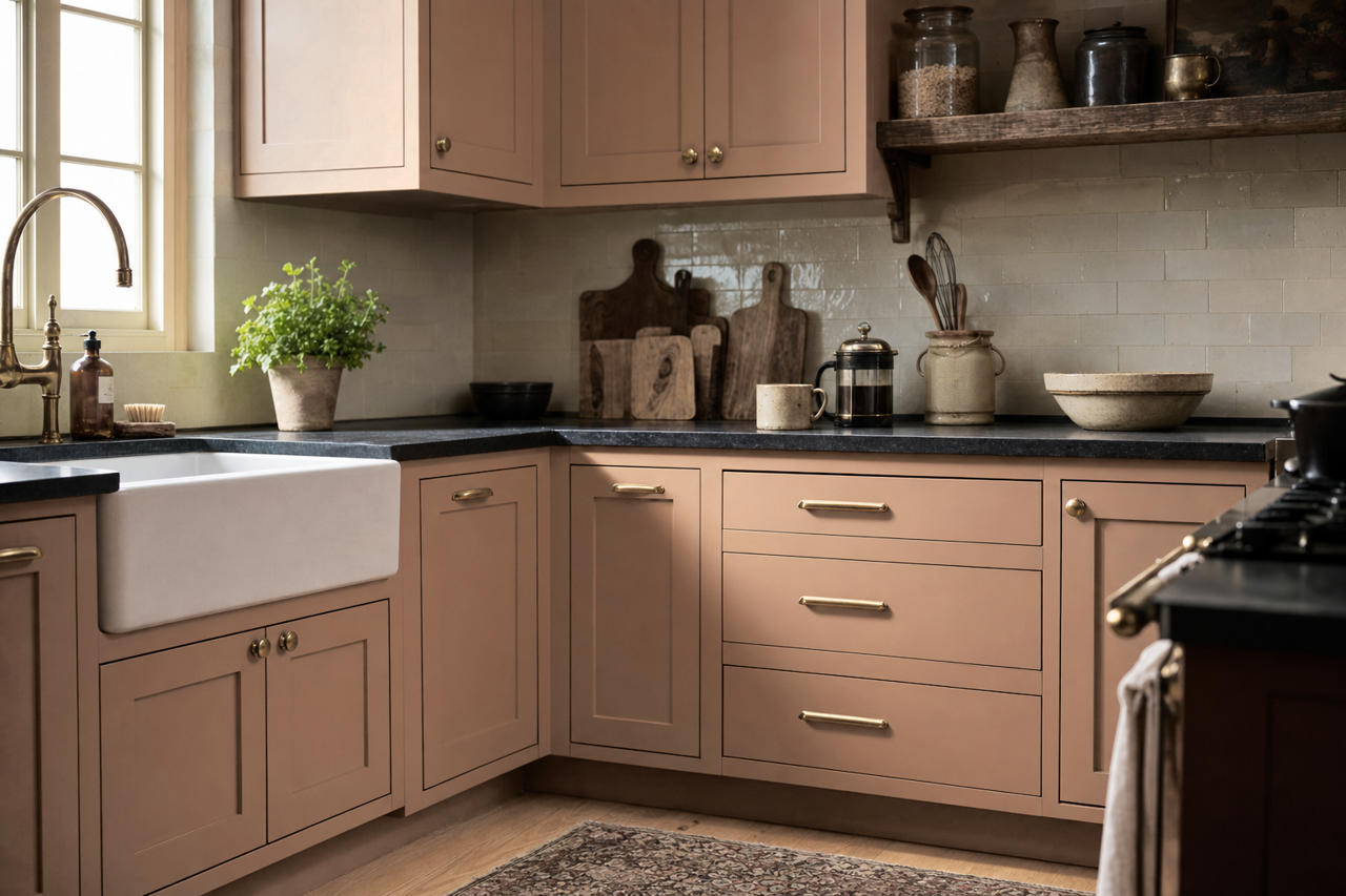 Firewood by Benjamin Moore on cabinets