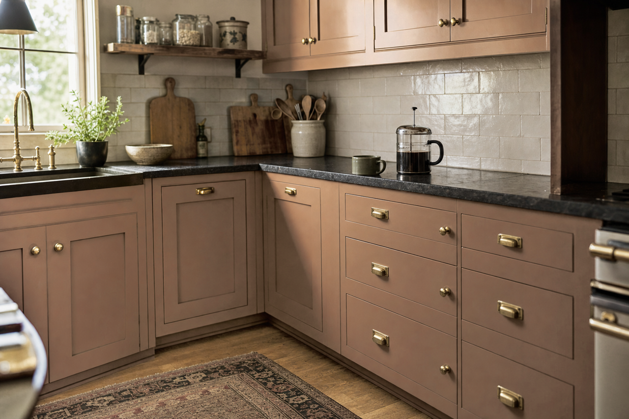 Spanish by Benjamin Moore on cabinets