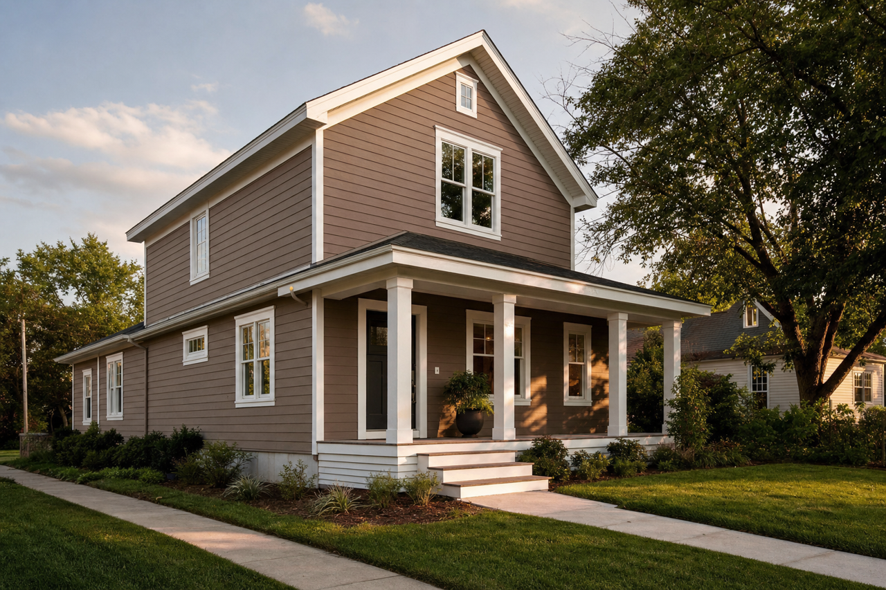 Coconut by Benjamin Moore on exterior
