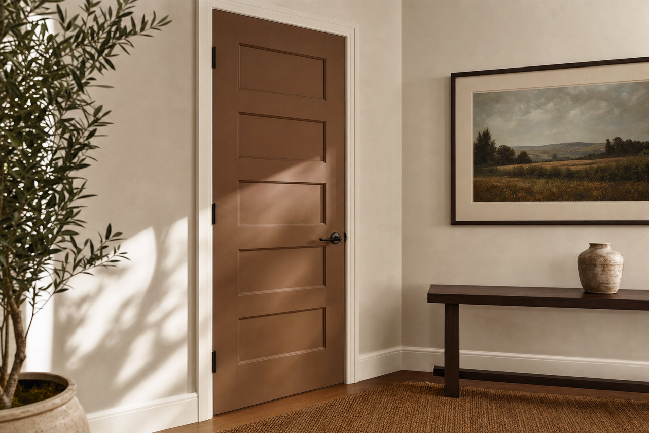 Coconut by Benjamin Moore on interior-doors