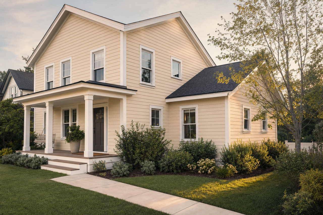 Brandy Cream by Benjamin Moore on exterior