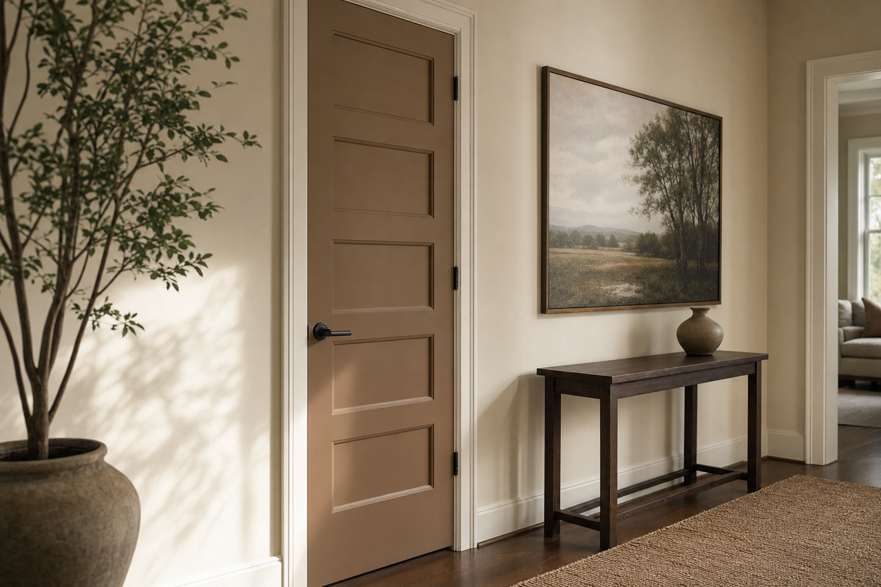 Deer Trail by Benjamin Moore on interior-doors