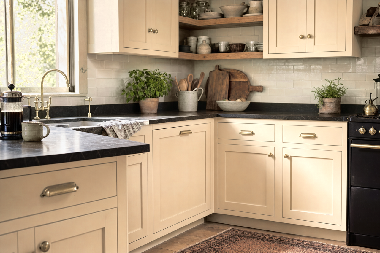 Everlasting by Benjamin Moore on cabinets