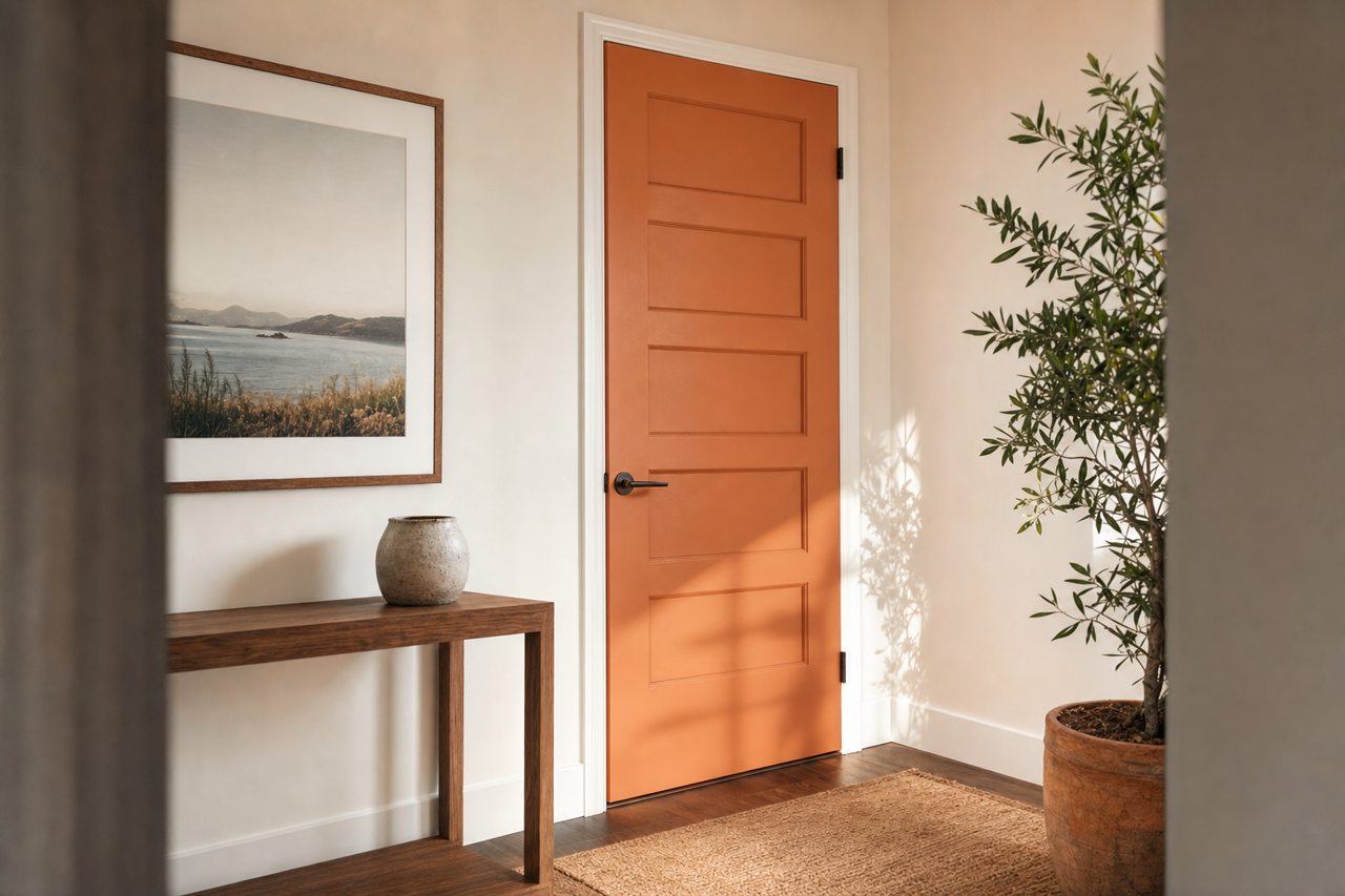 Sienna by Benjamin Moore on interior-doors