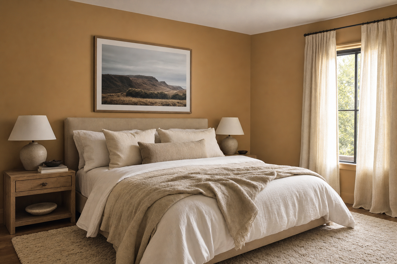 Caramel by Benjamin Moore on interiors