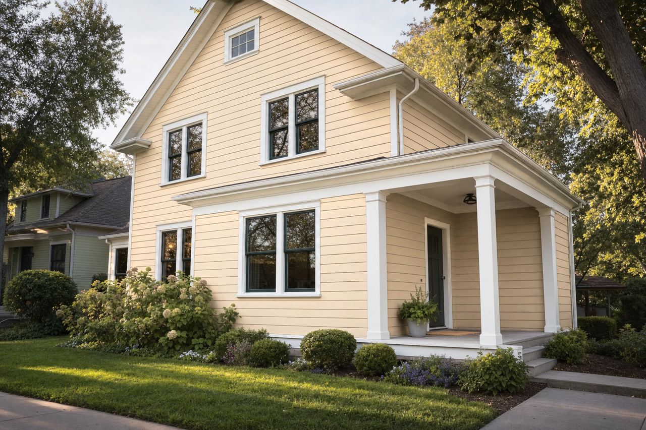 Sandy by Benjamin Moore on exterior