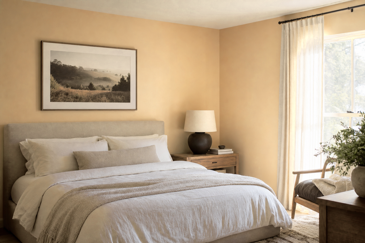 Sandy by Benjamin Moore on interiors