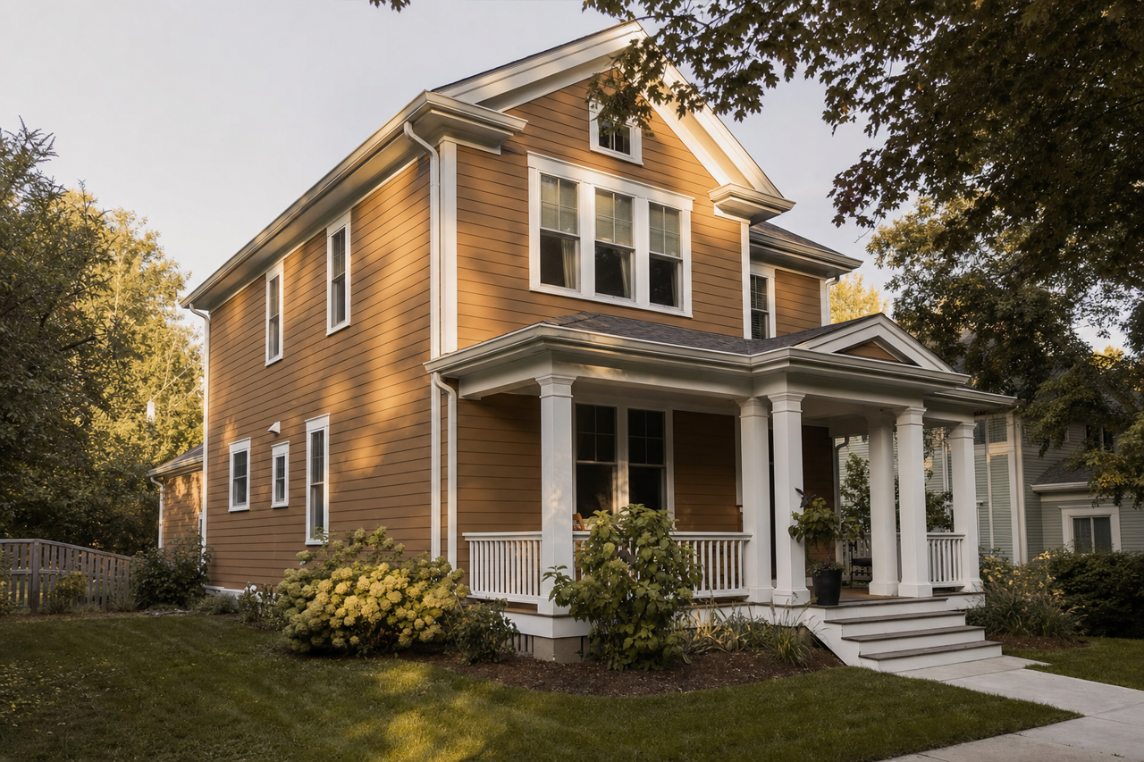 Toasted by Benjamin Moore on exterior