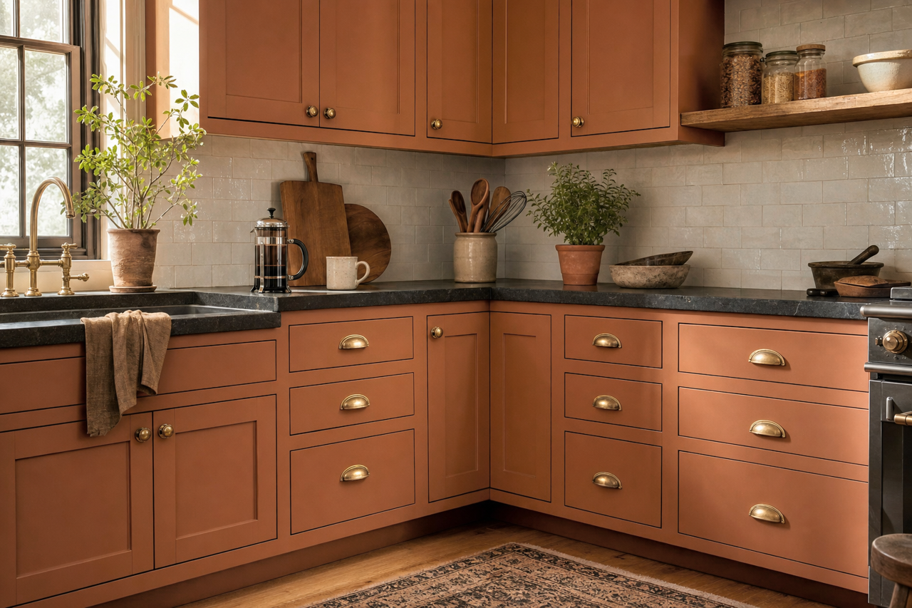 Terra by Benjamin Moore on cabinets